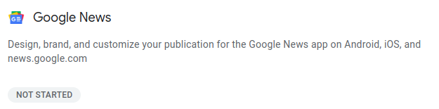 Website Google News belum dipublish